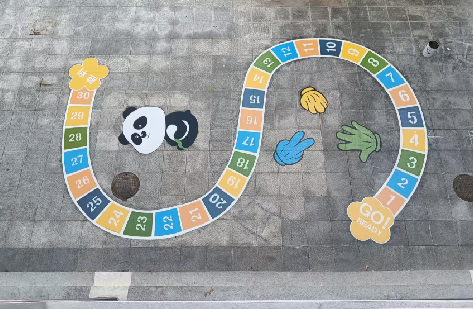 巩义地面游戏彩绘