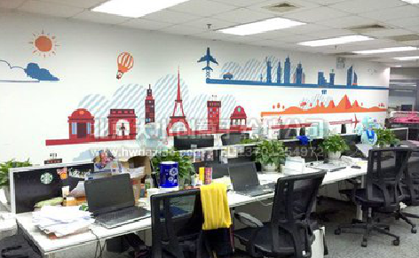 巩义教你设计办公室墙绘的方法。